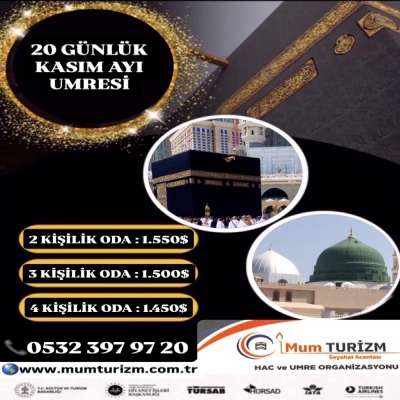 20 günlük 2025 KASIM UMRESİ 